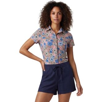 Lords of Harlech Tropical Mix Womens Printed Shirt in Tropical Mix Coral at Nordstrom, Size Xx-Large