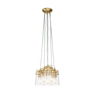 Netlighting Kichler Brinley Cluster Pendant Ceiling Light Brushed Brass in Yellow