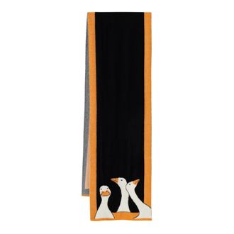 Moschino Accessoires, unisex, Zwart, ONE Size, Katoen, Sjaals