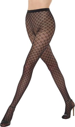 Wolford Blossom Net Tights in Black at Nordstrom, Size X-Small