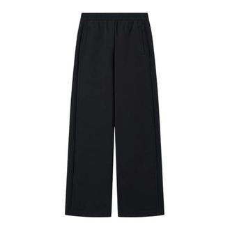 Emporio Armani Wide Trousers, female, Black, Size: XL Wide Trousers