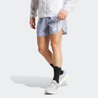 adidas Laufshorts ADIDAS PERFORMANCE OTR E AOP SHO M, Herren, Gr. S, L&auml;nge 7, blau (dash grau, violet tone), Obermaterial: 100% Polyester, Hosen Laufshorts
