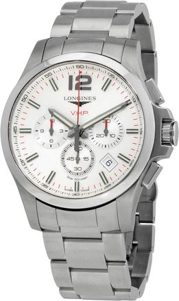 Longines Conquest V.H.P. Chronograph Quartz Silver Dial Mens Watch L3.727.4.76.6