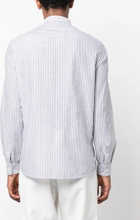 Brunello Cucinelli Striped Linen Shirt - White