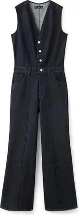Mango Odette Denim Jumpsuit in Open Blue at Nordstrom Rack, Size X-Small