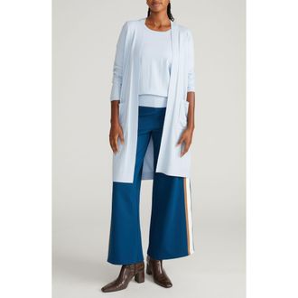 Universal Standard Long Open Front Cardigan in Silver Blue at Nordstrom