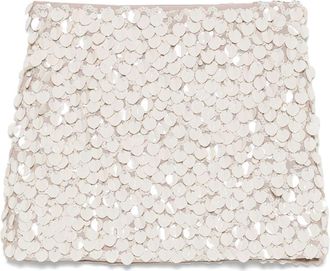 P.A.R.O.S.H. Minigonna con paillettes - Toni neutri