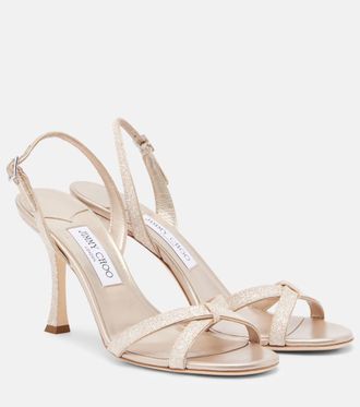 Jimmy Choo London Elsy 90 glitter slingback sandals