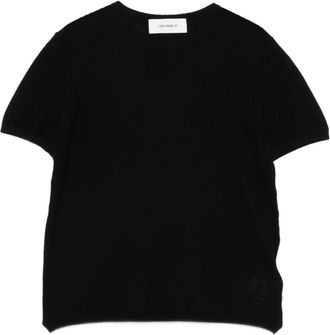 Lisa Yang Polo in cashmere a maniche corte - Nero