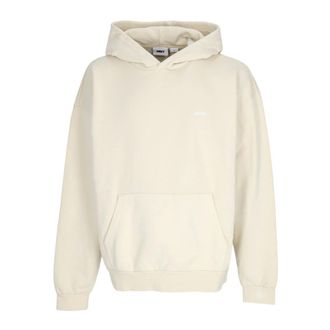 Obey Hoodies, male, Beige, Size: XL Light Hooded Fleece Pigment Clay