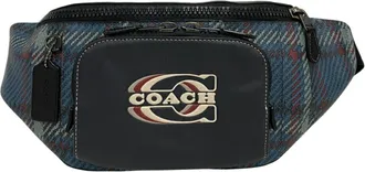 Coach Blue Leather Fanny Pack Pouch Sling Bag (Pre-Owned)