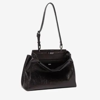Fendi Peekaboo Shoulder Bag - Black