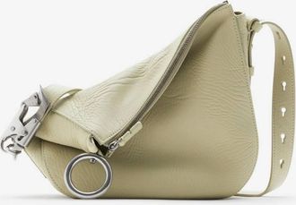 Burberry Grainy Calf Leather Convertible Shoulder Bag