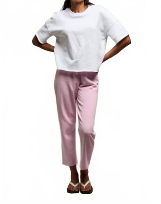 perfectwhitetee Jamaica Beach Fleece Capri Pant In Pink
