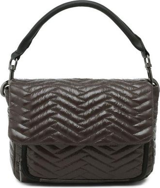 Think Royln The Muse Moto Quilted Shoulder Bag in Glossy Chocolate at Nordstrom