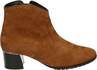 Hassia Western su&egrave;de laars cognac kleur - Dames - Laarzen met Hak - Bruin - 38 1/2 EU - Su&egrave;de - Schoenen