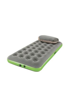 Bestway Luftbett 67619, Grau, Grün, Kunststoff, 99x22x188 cm, integriertes Kissen, beflockte Schlafseite, Schlafzimmer, Betten, Gästebetten