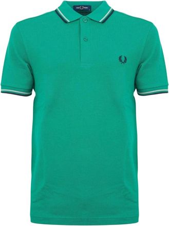 Fred Perry Hombre, Camisetas, Verde, Talla: S