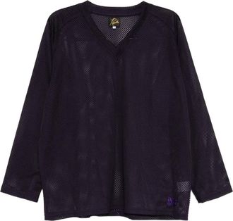 Needles T-shirt in maglia raschel - Viola