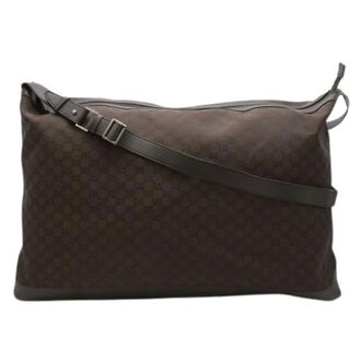 Gucci Pre-owned Cross Body Bags, unisex, Brown, Size: ONE SIZE Pre-owned Vintage Nylon Cross Body Bag