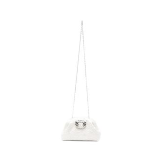 Amina Muaddi Camellia Crystal-embellished Clutch Bag