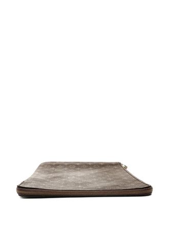 Louis Vuitton 1986 monogram zip-up clutch bag - Bruin