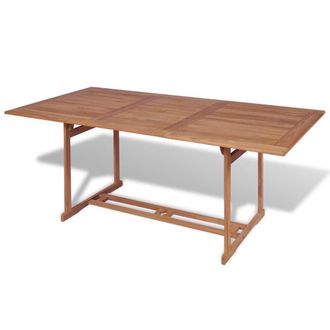 vidaXL Mesa De Jard&iacute;n De Madera De Teca Maciza 180x90x75 Cm Vidaxl