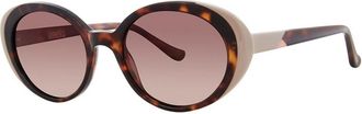 Kensie Oval It Dark Tortoise Mens Sunglasses Tortoiseshell Size 52 - Free RX Lenses - Free RX Lenses