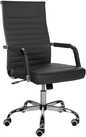 Clp Clp - Silla De Oficina Amadora En Polipiel O Tela Negro Simil Cuero