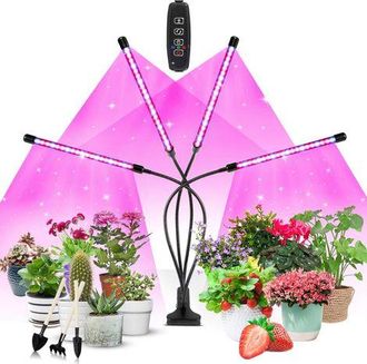 OEM L&aacute;mpara Para Plantas, Luz De Cultivo Con 80 Led, L&aacute;mpara Hort&iacute;cola Led De 4 Cabezales Para Plantas, L&aacute;mpara De Crecimiento De Espectro Completo