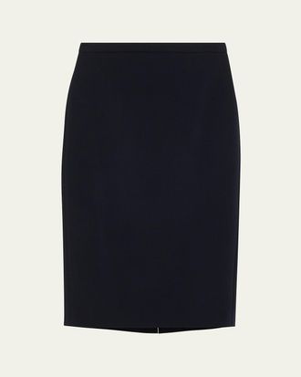 Max Mara Stretch Wool Midi Pencil Skirt