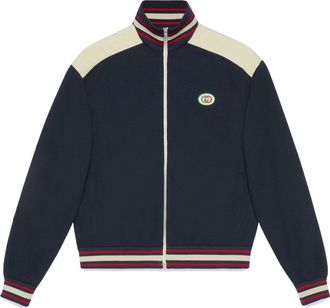Gucci Cotton Jersey Zip Jacket Navy 706412-XJE8S-4735