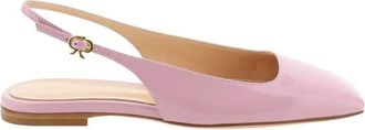 Gianvito Rossi Ballerina Shoes, female, Pink, 5 1/2 UK, Square Toe Slingback Ballerinas