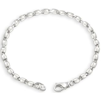 Pompeii3 Mens 14k Gold (16gram) or Platinum (30gram) 4.5mm Link Bracelet 8.5