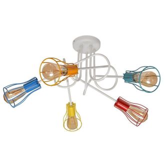 Netlighting Oxford Multi Arm Semi Flush Ceiling Light MultiColoured 64cm