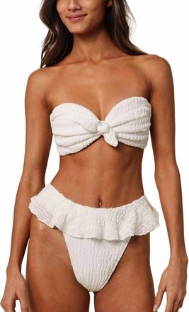 Montce Swim Tamarindo Ruffle Bikini Bottom In Seychelles