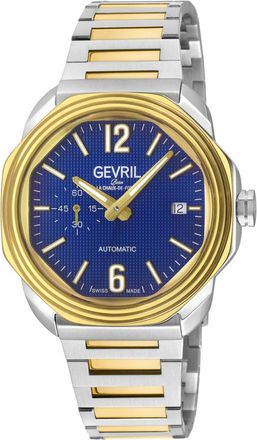Gevril Group Roosevelt Automatic Blue Dial Mens Watch 46520B