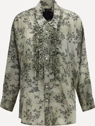 R13 V-neck ruffle Shirt Female XS