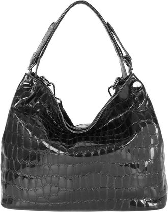 Tiffany & Fred Embossed Leather Hobo Bag