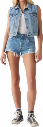 Levi's Original High Rise Short In Blue