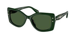 Swarovski SK6058U 102671 Womens Sunglasses Green Size 54