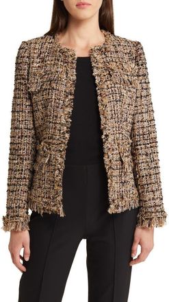Kobi Halperin Lisa Boucl&eacute; Tweed Jacket in Gold at Nordstrom, Size Small