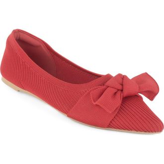 Elie Tahari Montserrat Pointed Toe Flat in Red at Nordstrom, Size 8.5