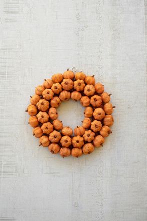 Kalalou Orange Faux Pumpkin Wreath