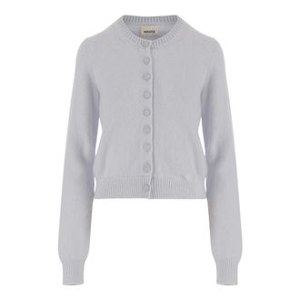 Khaite Cashmere Knitwear, female, Blue, Size: S Everheart Cashmere Cardigan