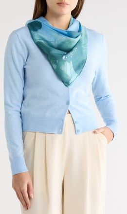 BCBGeneration Ink Bloom Square Scarf in Blue at Nordstrom Rack