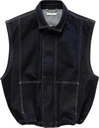 1989 STUDIO Blauwe Jas Vest Stijl 1989 - Dames - Bodywarmers - Blauw - XS - Jassen