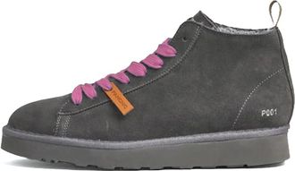 Panchic lace-up suede boots - women - Calf Suede/Microfibre/Rubber - 37 - Brown