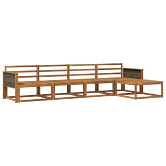 vidaXL Conjunto De Sof&aacute;s De Exterior 5 Pcs Natural Vidaxl