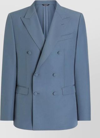 Dolce & Gabbana double breasted jacket nylon silk lapels
